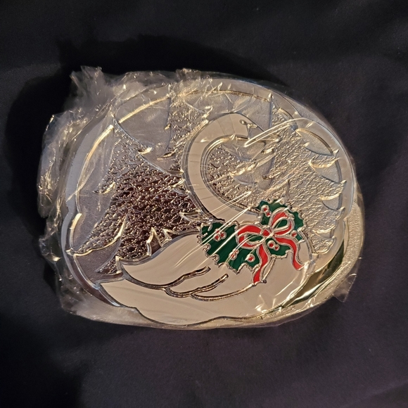 Vintage Silver-plated Holiday Swan Coasters - Picture 5 of 5